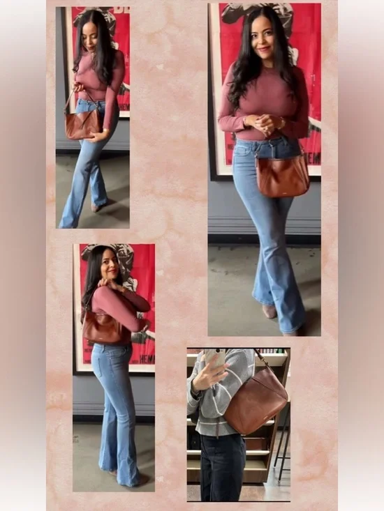 Fossil Skylar Leather Crossbody Purse Brandy Brown Bag Womens NWT Classic Boho - Picture 17 of 17